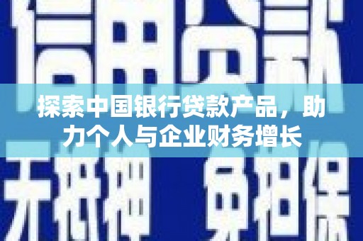 宾阳探索中国银行贷款产品，助力个人与企业财务增长