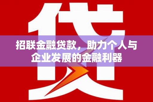 宾阳招联金融贷款，助力个人与企业发展的金融利器