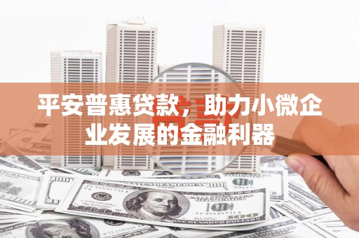 宾阳平安普惠贷款，助力小微企业发展的金融利器