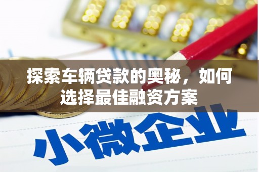 宾阳探索车辆贷款的奥秘，如何选择最佳融资方案