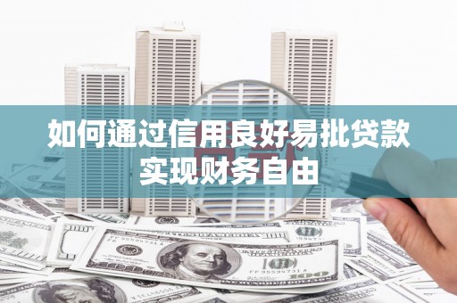 宾阳如何通过信用良好易批贷款实现财务自由