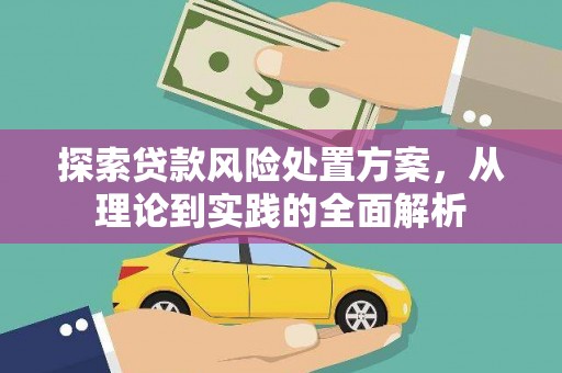 宾阳探索贷款风险处置方案，从理论到实践的全面解析