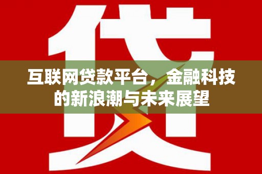 宾阳互联网贷款平台，金融科技的新浪潮与未来展望