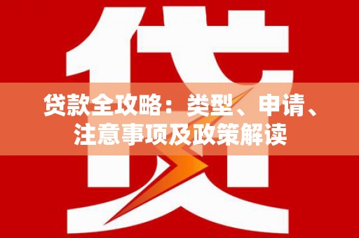 宾阳贷款全攻略：类型、申请、注意事项及政策解读